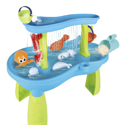 Table à 2 niveaux pour enfants Trimer Table de jeu et de plage pour l'intérieur et l'extérieur pour enfants Table à eau et sable Backyard pour garçons et filles de 3 à 5 ans