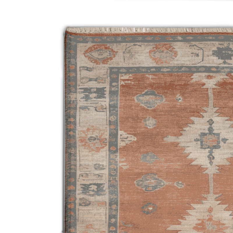 Tapis intérieur et extérieur brun Overdyed, Rectangulaire 2 pi x 3 pi