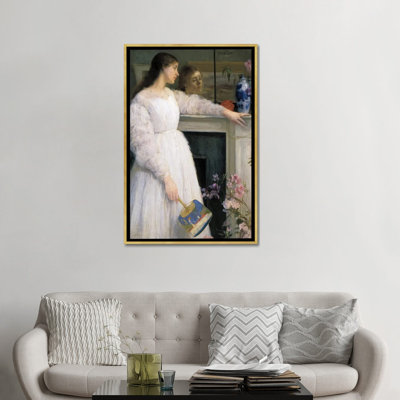 Symphonie en blanc, n ° 2 «The Little White Girl», reproduction d'art sur toile encadrée