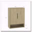 Armoire à chaussures en bois avec tablettes et portes réglables-1686673122