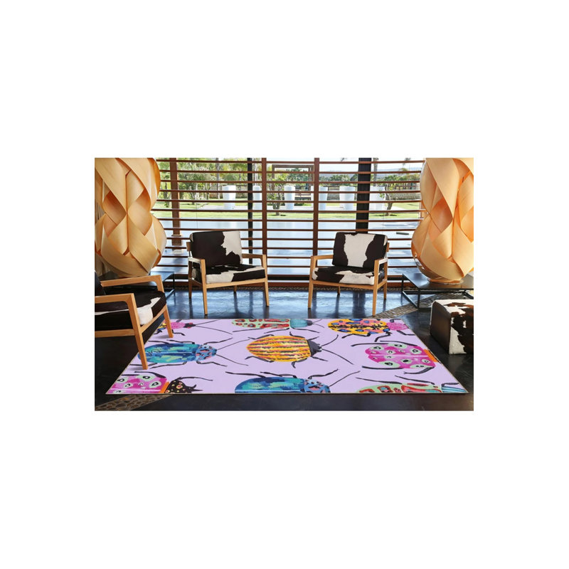 Tapis tissé à motif thématique, Rectangle 2 pi 4 po x 4 pi