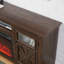 Meuble télé Farmhouse avec design de grange, grande console de divertissement, foyer encastrable de 18 po et gestion des câbles