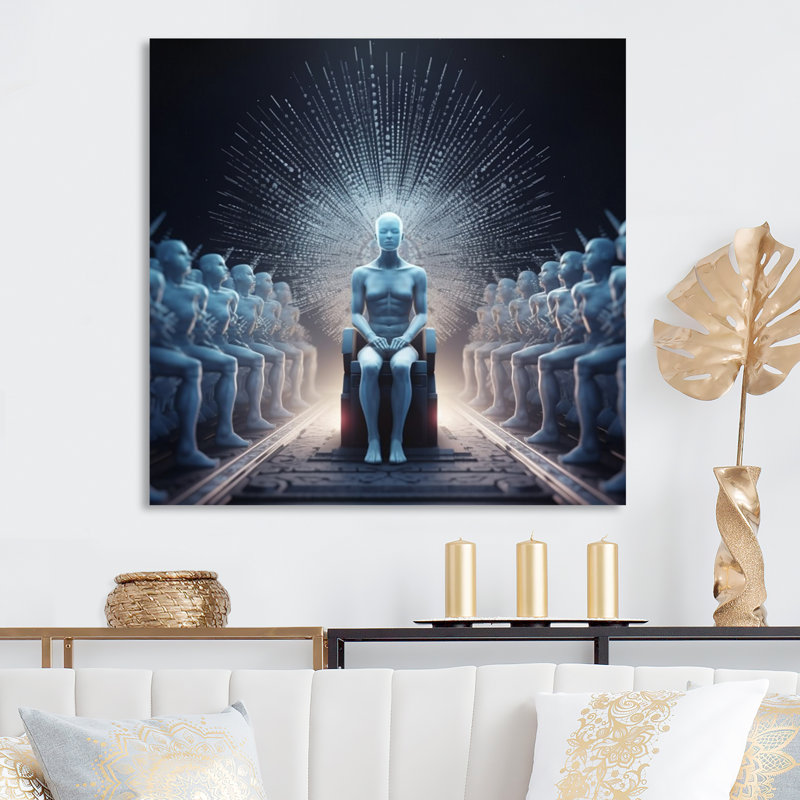 Conscience de l'intelligence artificielle - impression, H 24 po x l 24 po x P 1 po, Toile tendue