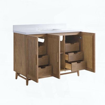 Meuble-lavabo autoportant de 48 pouces avec lavabo