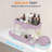Under Sink Storage Organizer 4-Pack, 2-Tier Slide Out Drawer Cabinet Shelf with Hooks