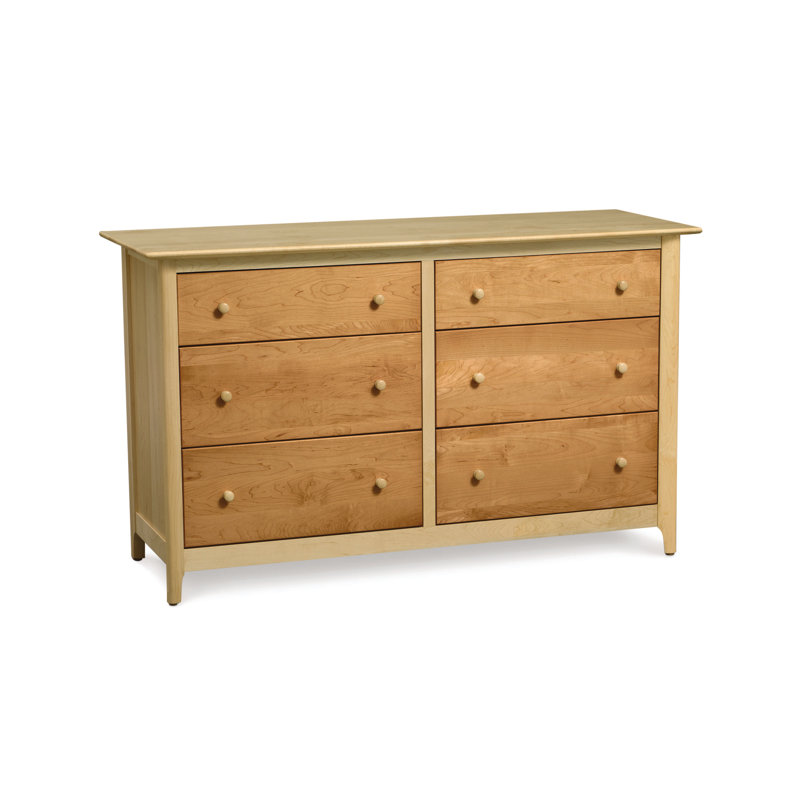 Sarah 6 - Drawer Dresser, Maple and Cherry, Conventional