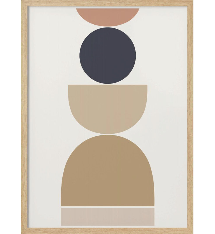 Abstract "Loving Shapes" Framed Print Wall Art, 20" H x 16" W