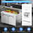48" Sandwich Prep Table Refrigerator, Stainless Steel Dual Door with 12 Food Pans, Commercial Refrigerator for Restaurant and Catering