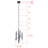 Ludwell 5 - Light Dimmable LED Geometric Chandelier