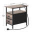 31cm W Metal Bedside Table