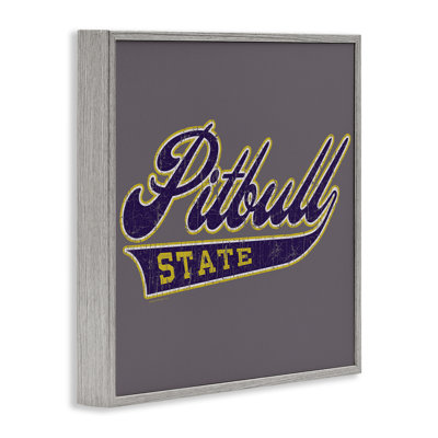 Varsity Style Pitbull State Giclee Art by Spirit Animals/Life Is High