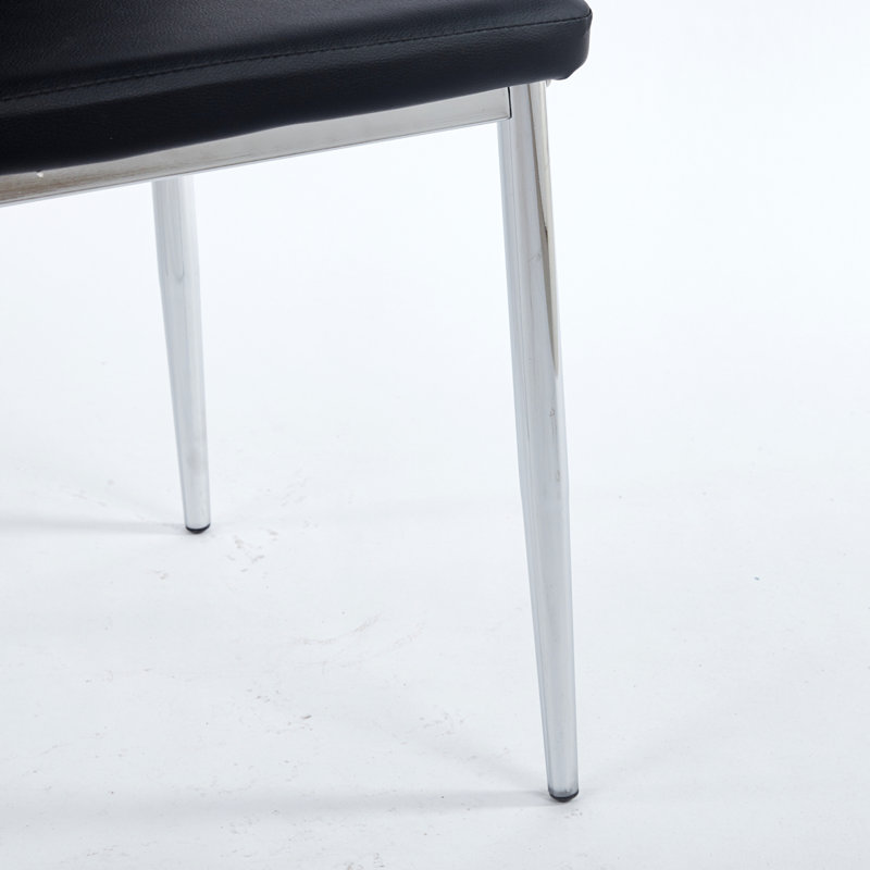Ensemble de salle à manger 1 + 4,5 pièces, table de salle à manger à pieds en métal Mid-Century pour 4-6 personnes avec plateau en verre, table de salle à manger à piédestal, table basse de loisirs