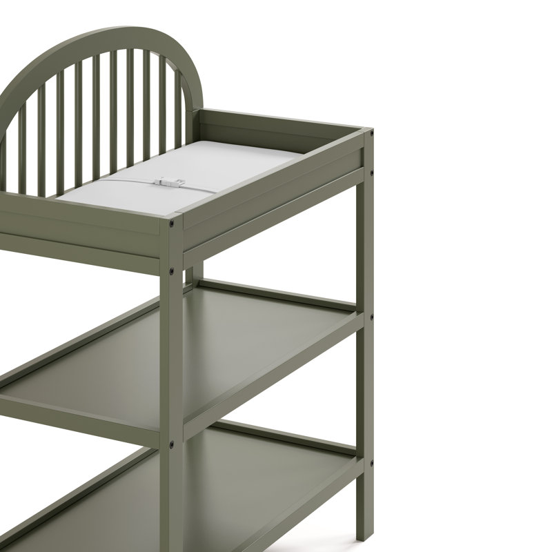 Table à langer avec coussin Olivia, Olive