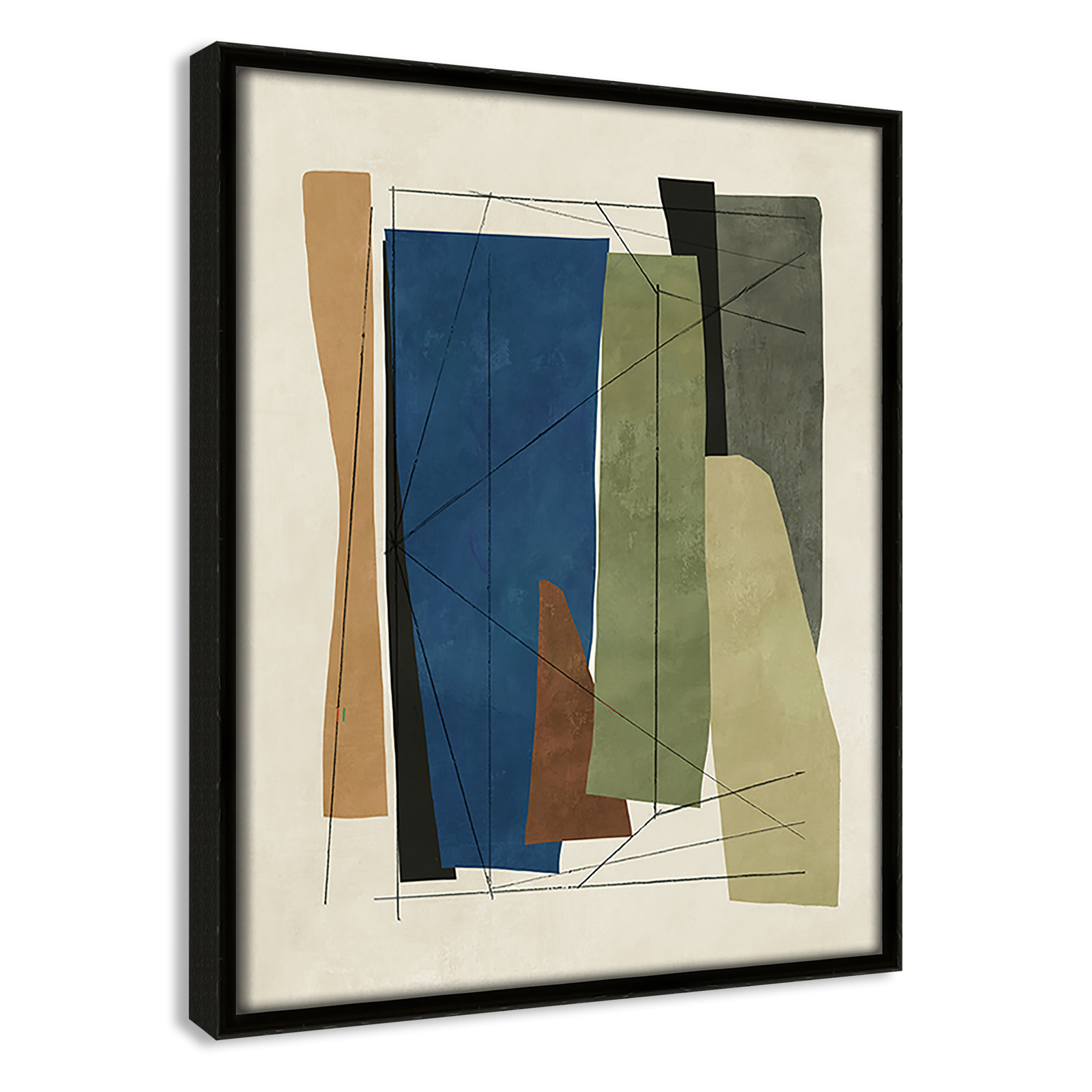 Sync I by Tom Reeves, 11.5" H x 9.5" W x 2" D, Espresso Framed