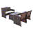 Mancero 4 - Person Patio Dining Set with Rectangular Table , Cushions Included