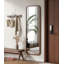 Miroir moderne autoportant complet en bois à bord arrondi pour la décoration de chambre à coucher-529100353