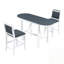 Ensemble de table de salle à manger 3 pièces avec 2 chaises rembourrées