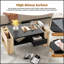 Table basse très brillante avec 2 tiroirs, table basse pratique à deux tons avec compartiments cachés-1255060580