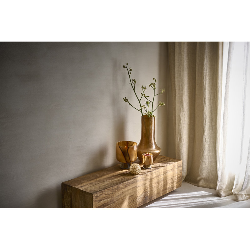 Vase en verre Alexes, Chameau, H 8,46 po x l 6,88 po x P 6,88 po