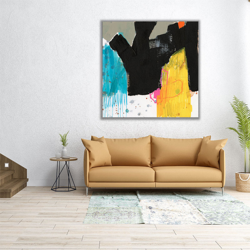 Primaire action III - reproduction d'art sur toile, H 12 po x l 12 po