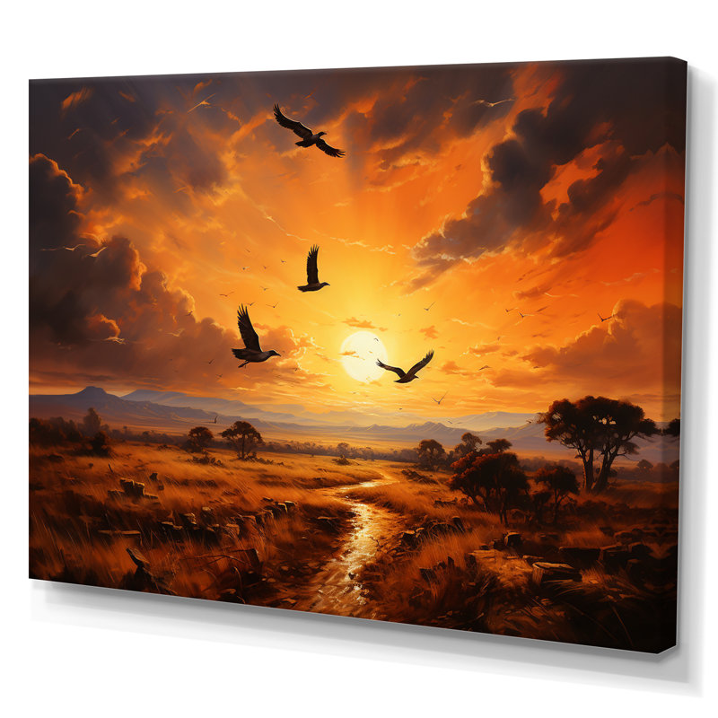 Vautour sur II, reproduction d'art sur toile, 30" H x 40" W, Toile tendue