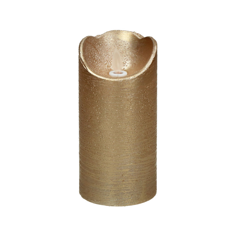 Unscented Flameless Candle, Silver, 15cm H x 7.5cm W x 7.5cm D