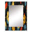 Baheejah Feather Tribal Fusion - miroir mural décoratif abstrait, miroir abstrait, impression d'art en métal-154325550
