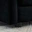 2 pièces et chaise en chenille noire. Base en bois massif. Tissu chenille respirant. Rembourrage luxueux en éponge. Combinaisons de sièges polyvalentes. Installation sans effort