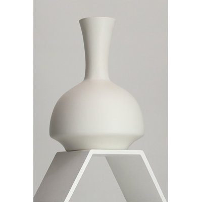 Elegant Ceramic Vase, 7.9 x 7.9 x 10.6 inches | 100% Durable Ceramic, Glossy White Finish | Perfect for Home Decor, Centerpieces & Flower Arrangements, Adds a Touch of Sophistication to Any Space