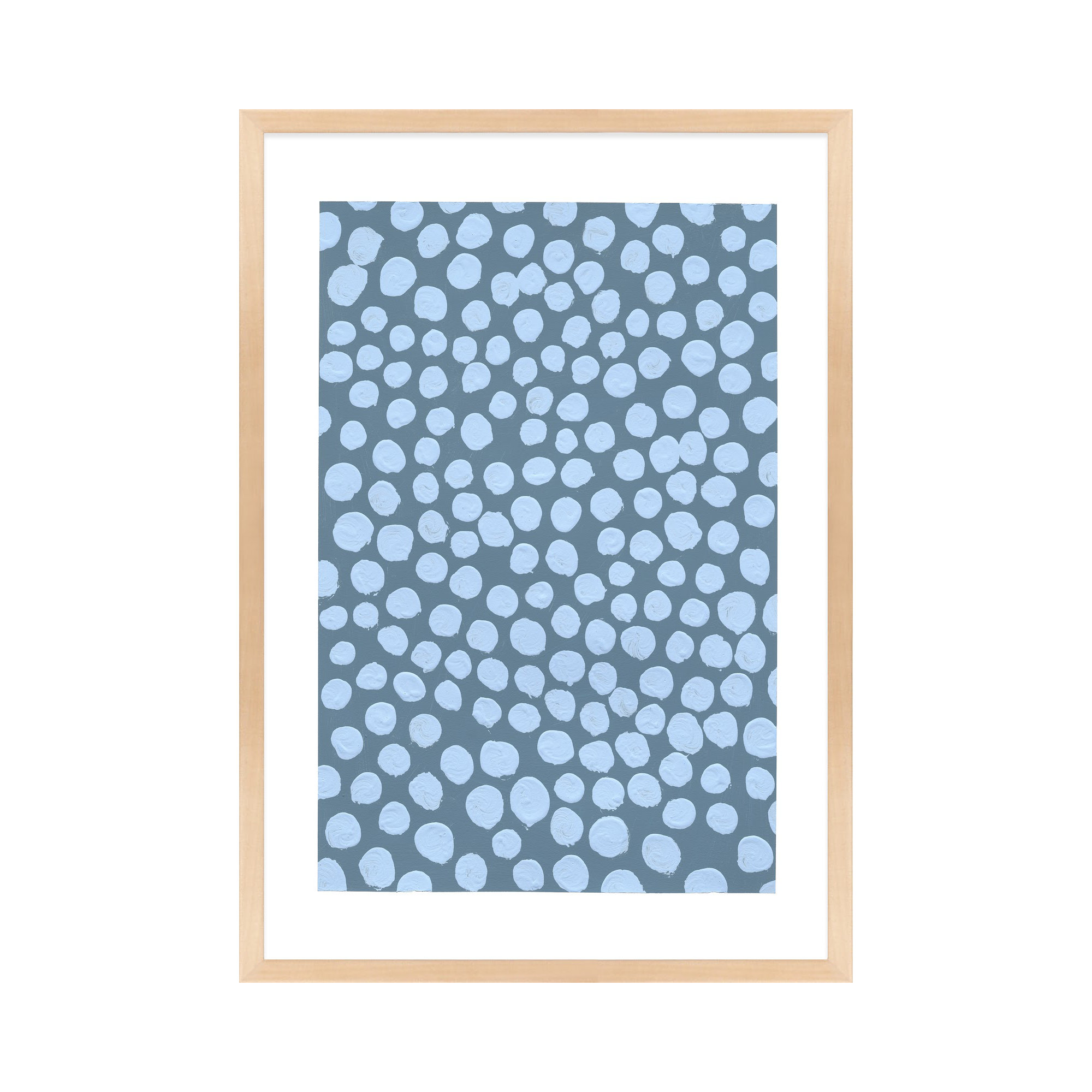 Periwinkle On Blue Gray by Michela Sorrentino, 38" H x 26.5" W x 1.25" D, Brown
