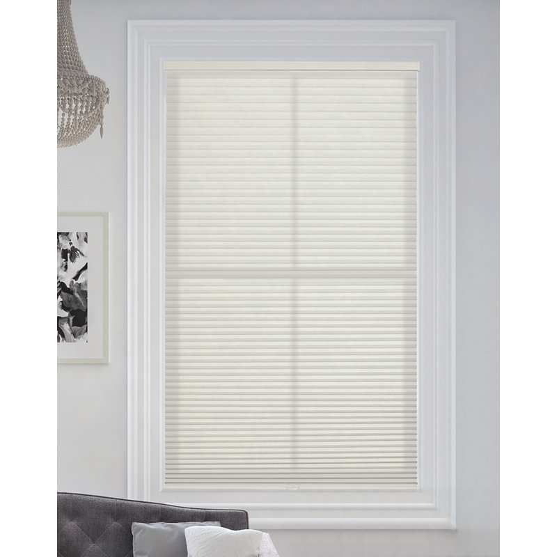 Store alvéolaire semi-transparent sans cordon Blindsavenue, L 71 po, L 72 po, Colombe blanche