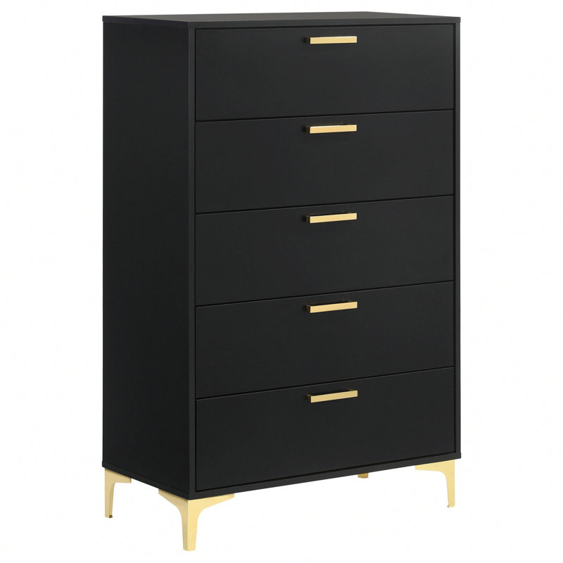 Commode rectangulaire à 5 tiroirs pour chambre à coucher