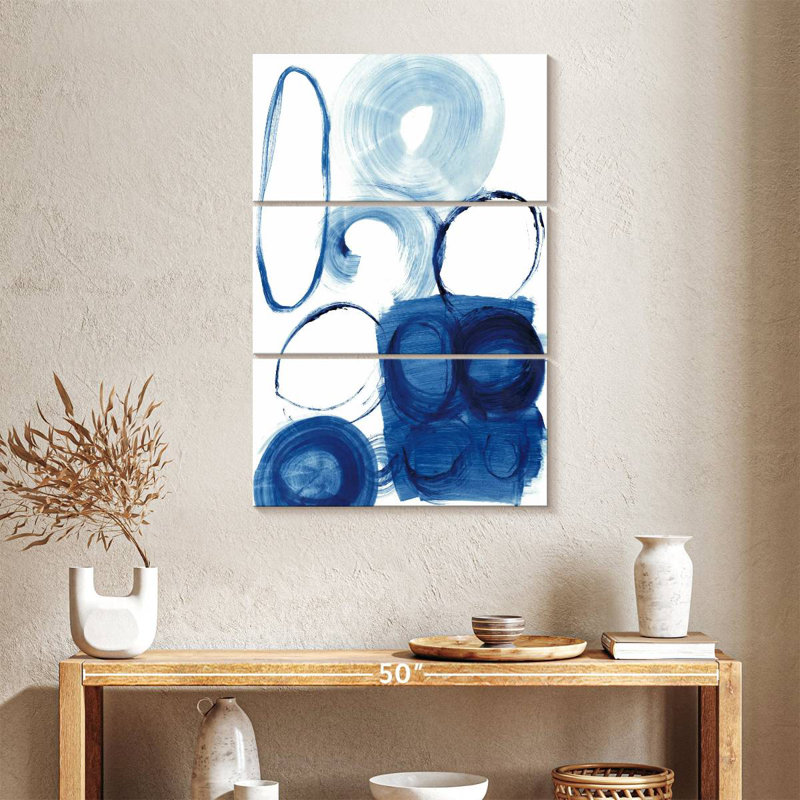 Avery Blue Circle Study I, 23" H x 14" W