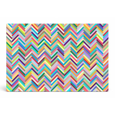 Multicolor Chevron Herringbone Pattern — Landscape Canvas Wall Art