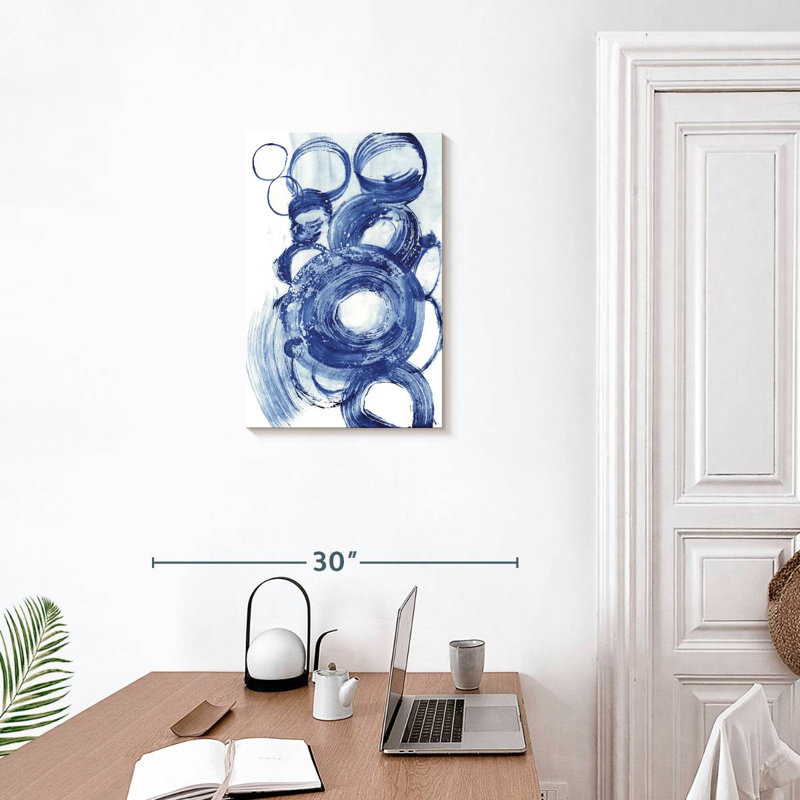Étude du cercle bleu Avery II, H 24 po x l 16 po