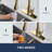 FURUISI Pull Down Single Handle Kitchen Faucet with Soap Dispenser-94890971