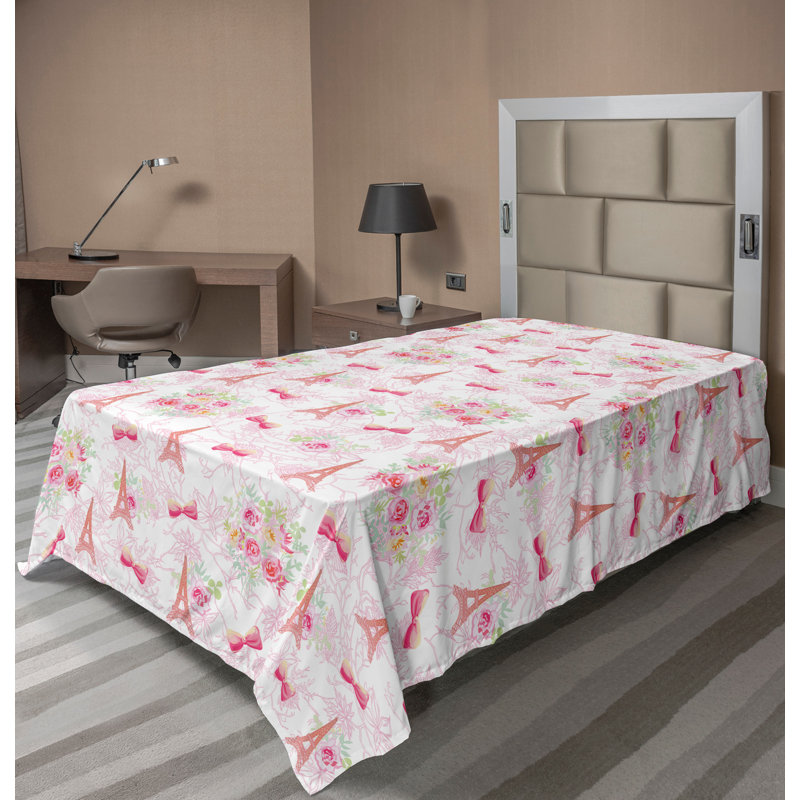 Drap plat Ambesonne Paris, Simple extra long
