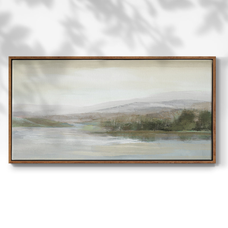 The Cove- Framed Gallery Wrapped Canvas -Ready to Hang, Walnut, 21" H x 41" W