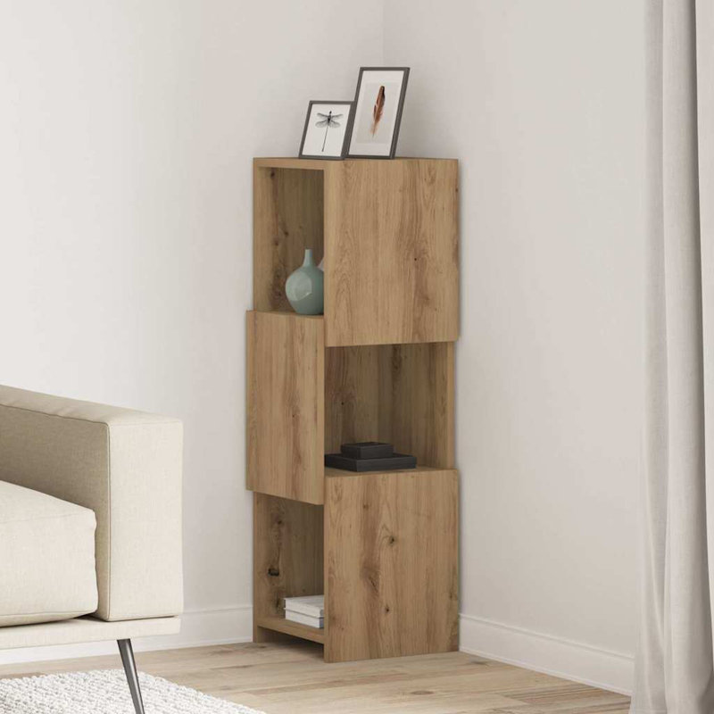 Corner Accent Chest, 95cm H x 30.5cm W x 30cm D, Artisan Oak