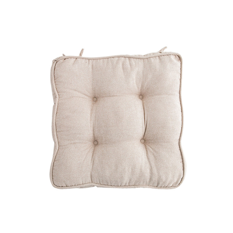 Seat Cushions For Home Use Tufted Corduroy Floor Cushions For Living Room Tatami  17.7 Inch, Beige
