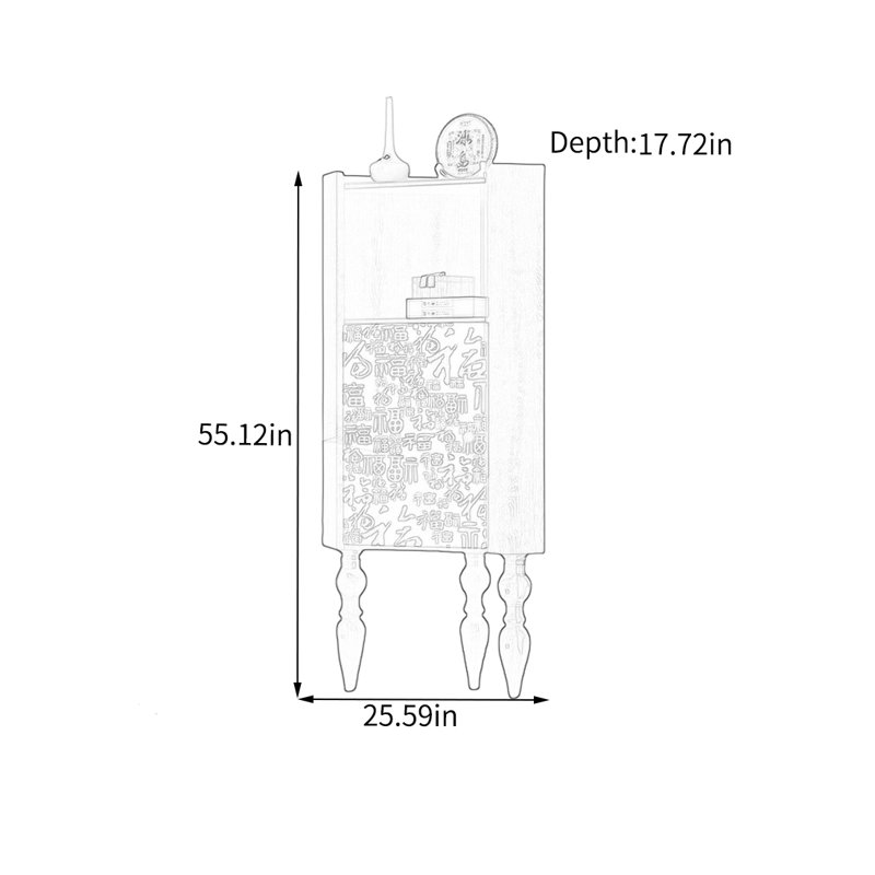 Armoire de rangement spacieuse en noyer