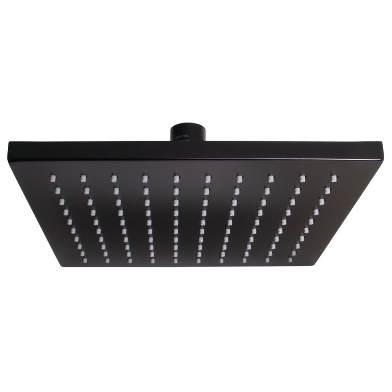 Kubos 2.5 GPM Rain Shower Head, Matte Black, 1.75