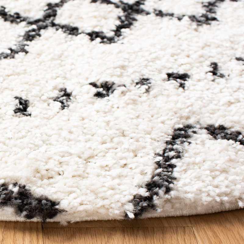Develin Performance Chevron Rug, Square 8', Ivory/Black