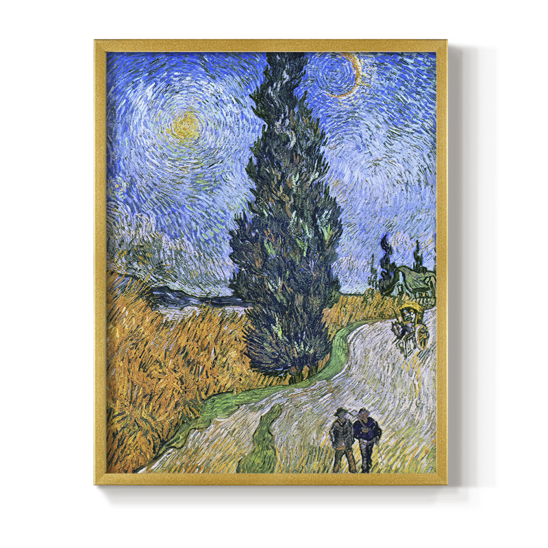 "Paysage rétro Lxxv", H 21 po x l 17 po, Doré