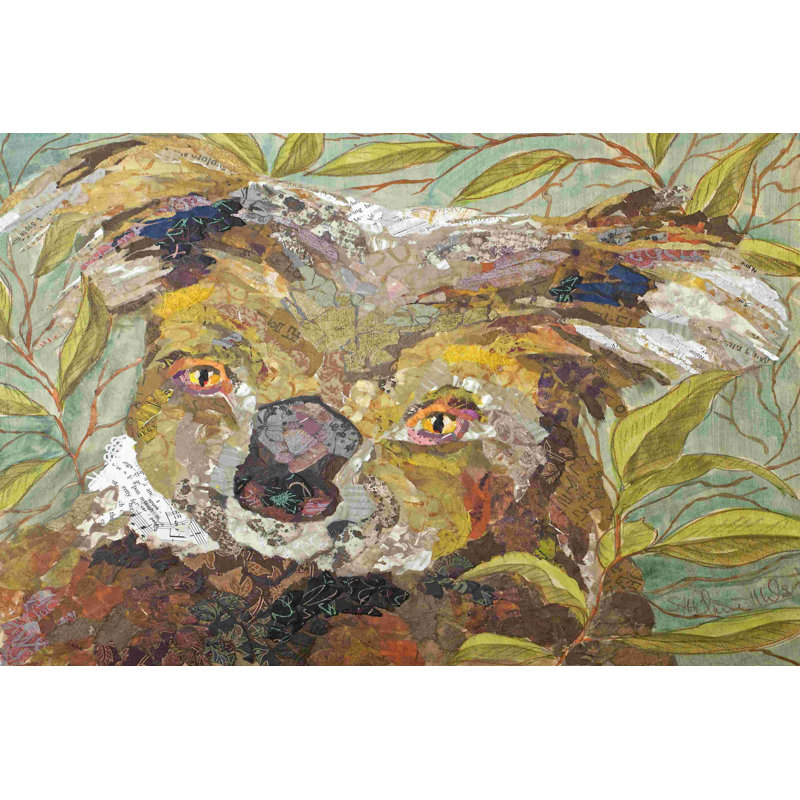Koala Collage II par Elizabeth St. Hilaire - reproduction sur toile tendue, H 12 po x l 18 po
