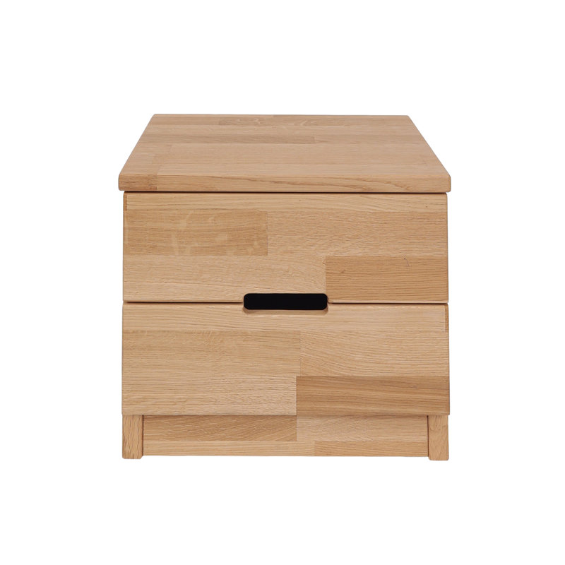 Avaani 2 Drawer Bedside Table, Oak (Natural)