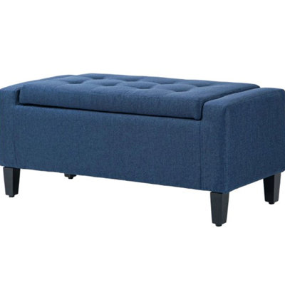 Storage Ottoman Bench,Upholstered Entryway Bench With Seating,With Lift Top And Rubberwood Legs