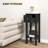 Nightstand Set of 2 with Drawer and Open Storage Shelf, White-125912471