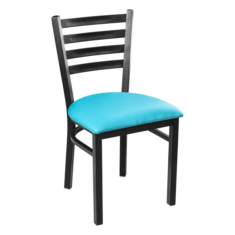 Ensemble de table ronde 36 "avec chaises, Naturel, Bleu / Noir