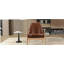 Chaise décorative en cuir de polyuréthane, fauteuil avec cadre en bois de style médiéval moderne, chaise de lecture avec dossier haut, convient au salon